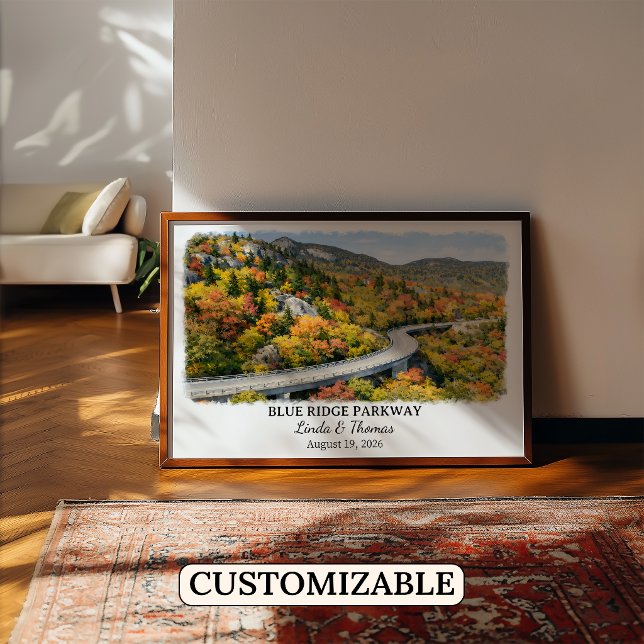 Blue Ridge Parkway North Carolina Affisch, Akvarel Poster (Skapare uppladdad)