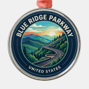 Blue Ridge Parkway North Carolina, Virginia Julgransprydnad Metall