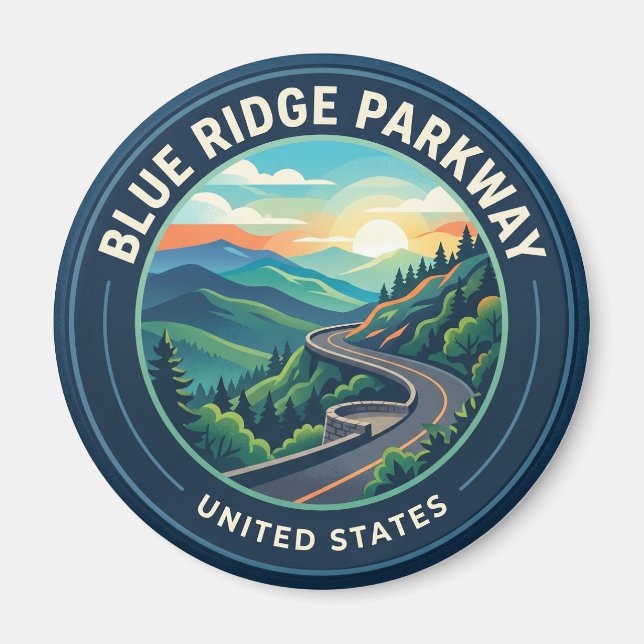 Blue Ridge Parkway North Carolina, Virginia Magnet (Framsidan)
