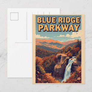 Blue Ridge Parkway Scenic Byway Virginia NC Vykort