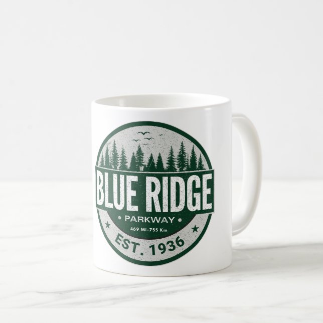   Blue Ridge Parkway Scenic Byway Virginia North C Kaffemugg (Framsida höger)
