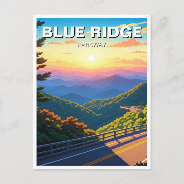 Blue Ridge Parkway Souvenir Vykort (Framsida)