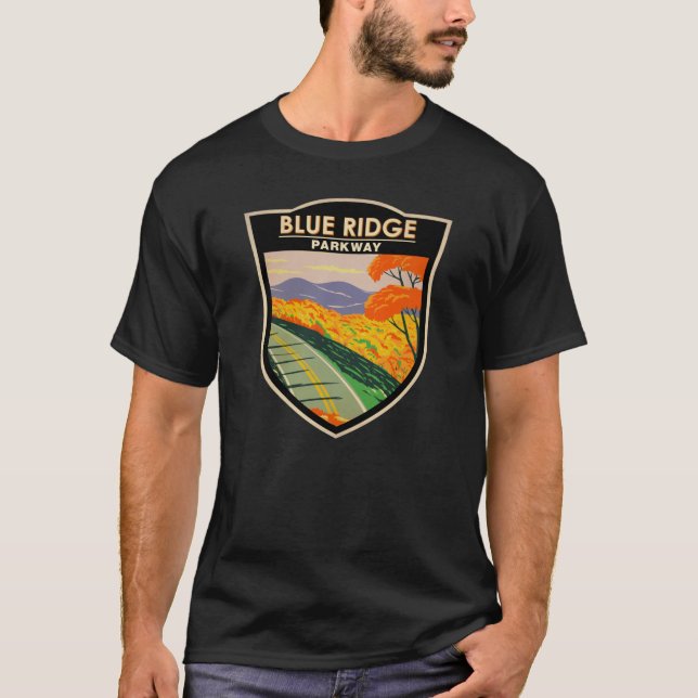 Blue Ridge Parkway-Vintage  T Shirt (Framsida)