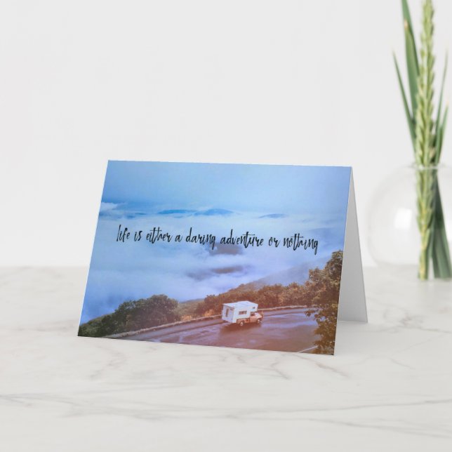 BLUE RIDGE PARKWAY VY-gratulationskort Tack Kort (Framsida)