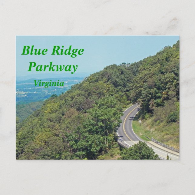 Blue Ridge Parkway - vykort (Framsida)