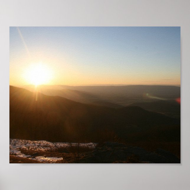 Blue Ridge soluppgång Poster (Framsidan)