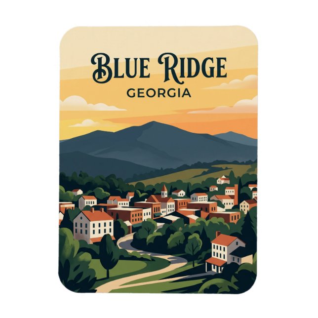 Blue Ridge USA Magnet (Vertikal)