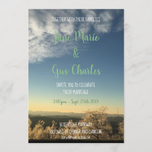 Blue Ridge Wedding-inbjudan Inbjudningar