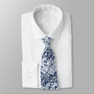 Blue Ripples Abstrakt Neck Tie Slips