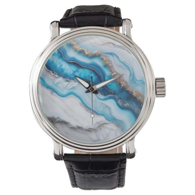 Blue River Marble Armbandsur (Framsida)