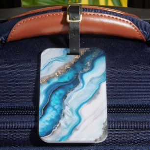 Blue River Marble Bagagebricka