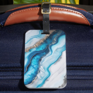 Blue River Marble Bagagebricka