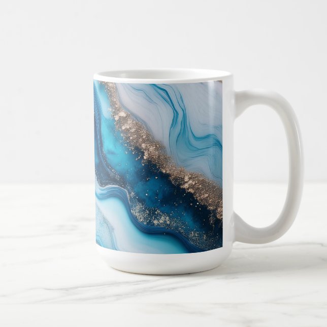 Blue River Marble Kaffemugg (Höger)