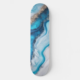 Blue River Marble Mini Skateboard Bräda 18,5 Cm
