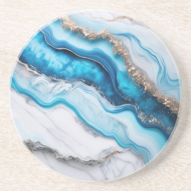 Blue River Marble Underlägg (Framsidan)