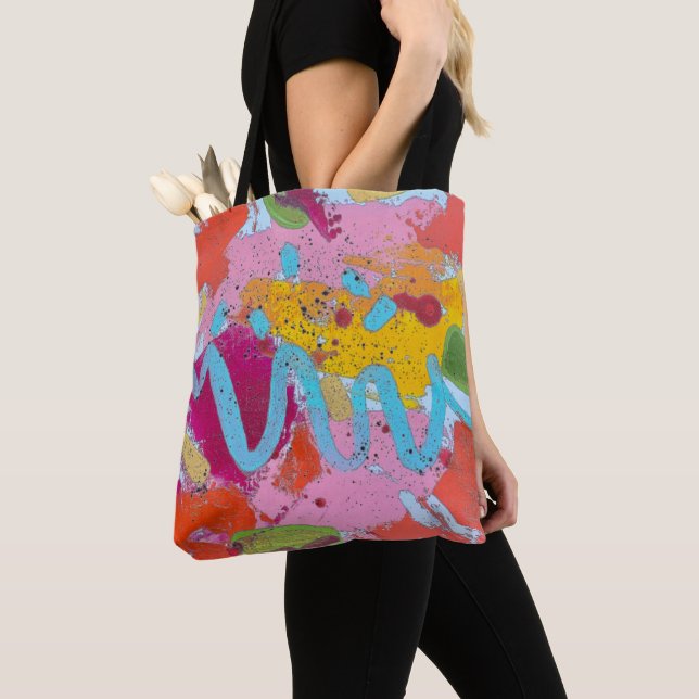 Blue River Tote Bag Tygkasse (Närbild)