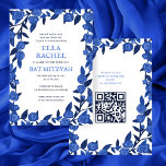 Blue Ro Anpassningsbar Fladdermus Pub Mitzvah QR C Inbjudningar<br><div class="desc">Perfekt-kort för att tillkännage ett bat mitzvah, pub mitzvah eller annat judiskt firande! Hand skapade konst åt dig! FULLT ANPASSADE! Klicka på "Anpassa" ovan om du vill redigera texten och lägga till länken till QR-koden. Klicka på "Redigera med verktyg" om du vill justera typsnitt, färg och placeringar och ta bort...</div>