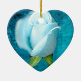 Blue Ro Aquamarine Heart Ornament