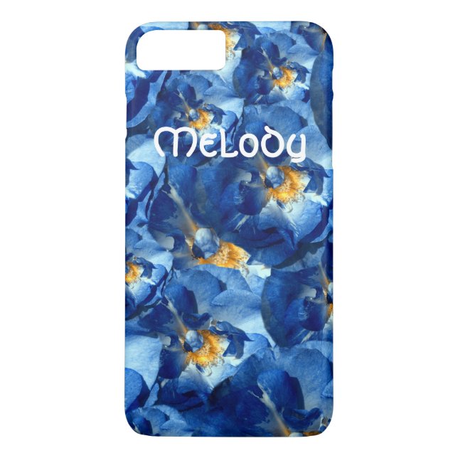 Blue Ro Blommigt Photo iPhone 8/7, knappt där Case-Mate iPhone Skal (Baksida)
