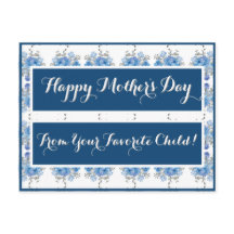 Blue Ro Blommönster