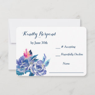 Blue Ro Bouquet Bröllop OSA Kort