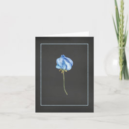 Blue Ro Bud Notecard Kort