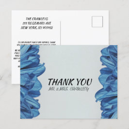 Blue ro Classic - Blue Petaled Flower Vykort