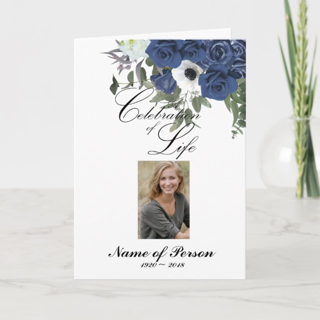 Blue Ro Funeral Program (Framsida)