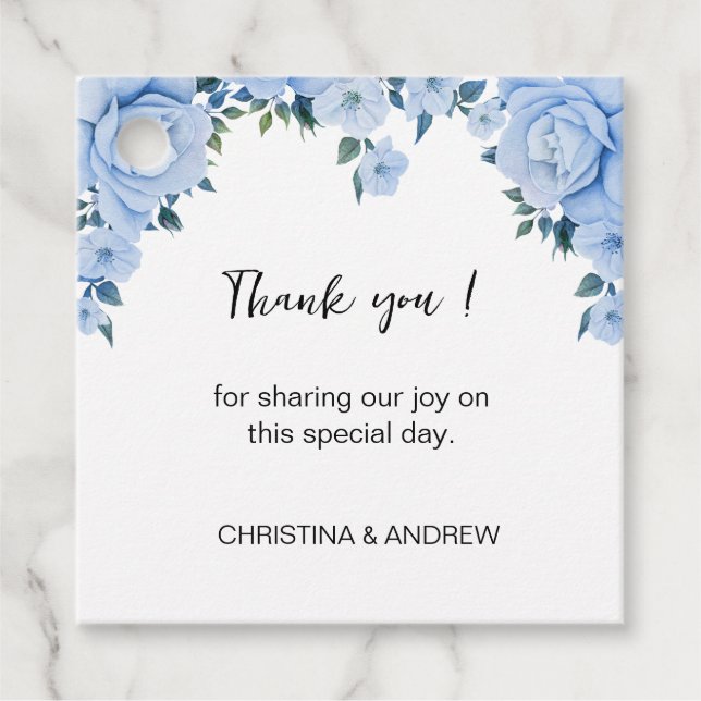 Blue Ro Gåvor Etiketter (Framsida)