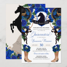 Blue Ro Horse Vapensköld Elegant Charro Quinceaner