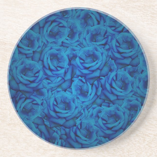 Blue Ro Mönster Underlägg Sandsten (Framsidan)