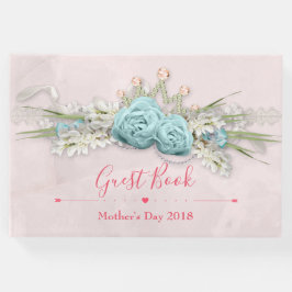 Blue Ro och Krona Blommigt Bouquet Mors dag Gästböcker