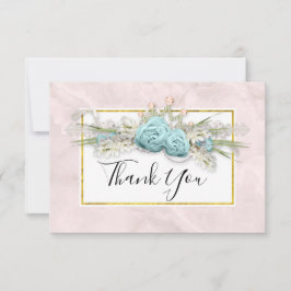 Blue Ro och Krona Blommigt Bouquet Tack