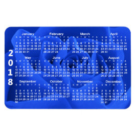 Blue Ro Petals 2018 Calendar Magnet