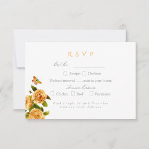 Blue Ro Ribbon Monogram Bröllop OSA Kort