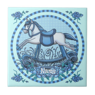 Blue Ro Rocking Horse Kakelplatta