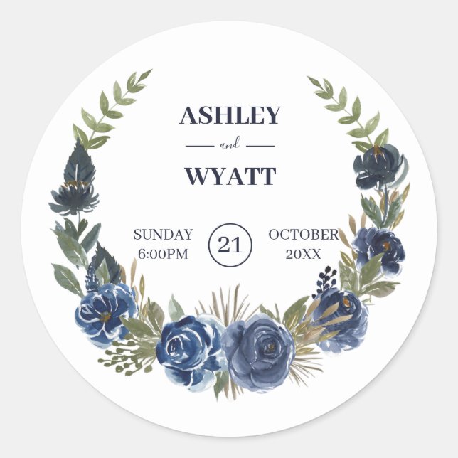 Blue Ro Runt Klistermärke (Framsida)