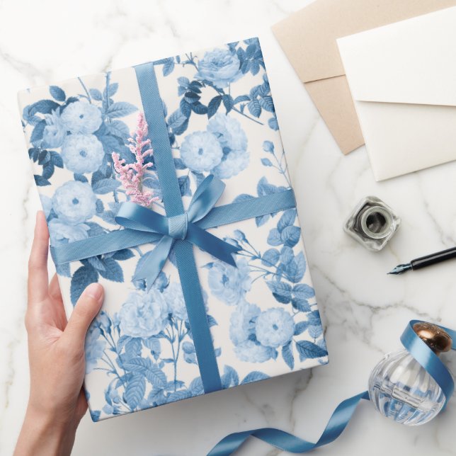 Blue Ro Vintage Botanical Garden Presentpapper (Gifting)