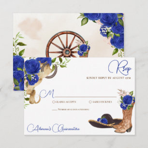 Blue Ro Vintage Charro Western Quinceanera OSA Kort