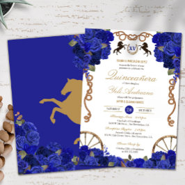 Blue Ro Western Charra Quinceañera Inbjudningar