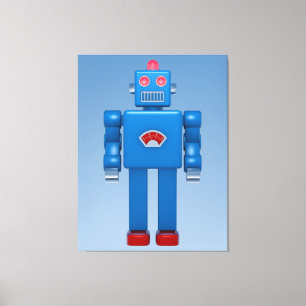 Blue Robot 02 Canvastryck