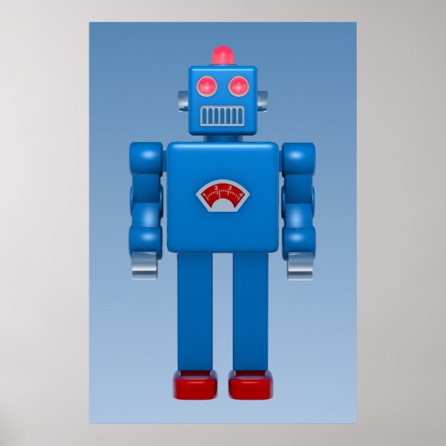 Blue Robot 02 Poster (Framsidan)