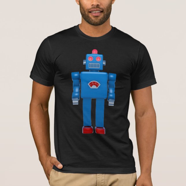 Blue Robot 02 T Shirt (Framsida)