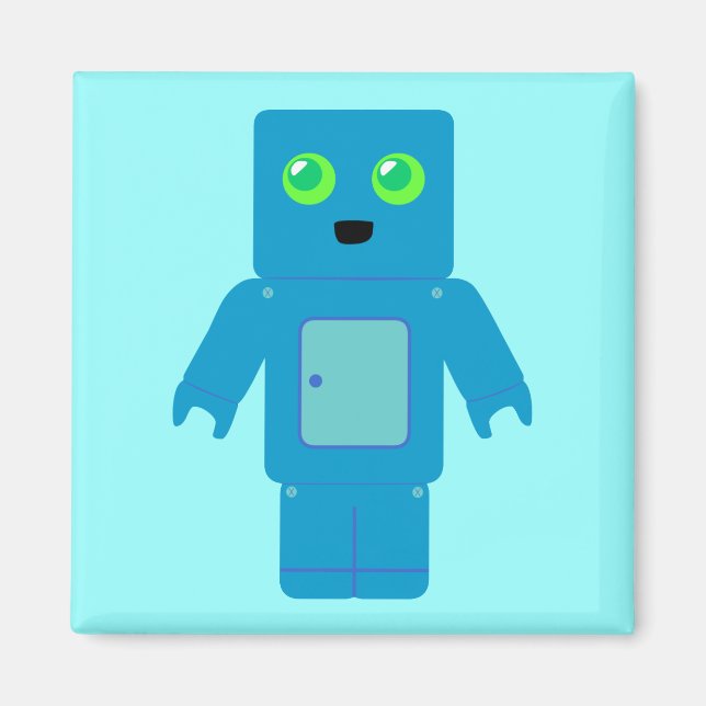 Blue Robot Magnet (Framsidan)