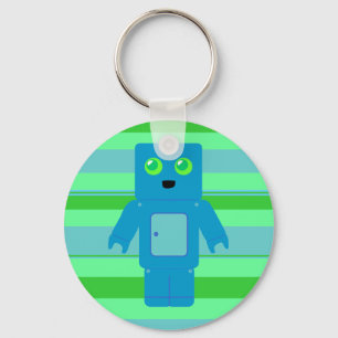 Blue Robot Nyckelring