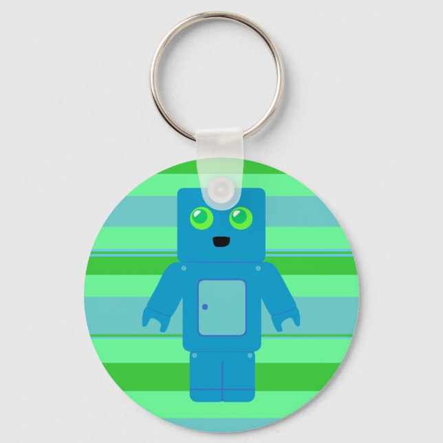Blue Robot Nyckelring (Framsida)