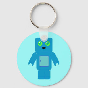 Blue Robot Nyckelring