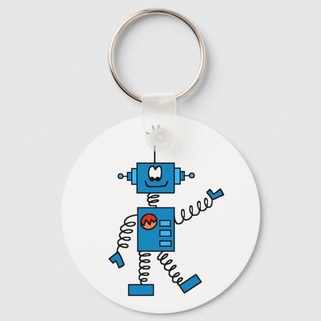Blue Robot Nyckelring (Framsida)