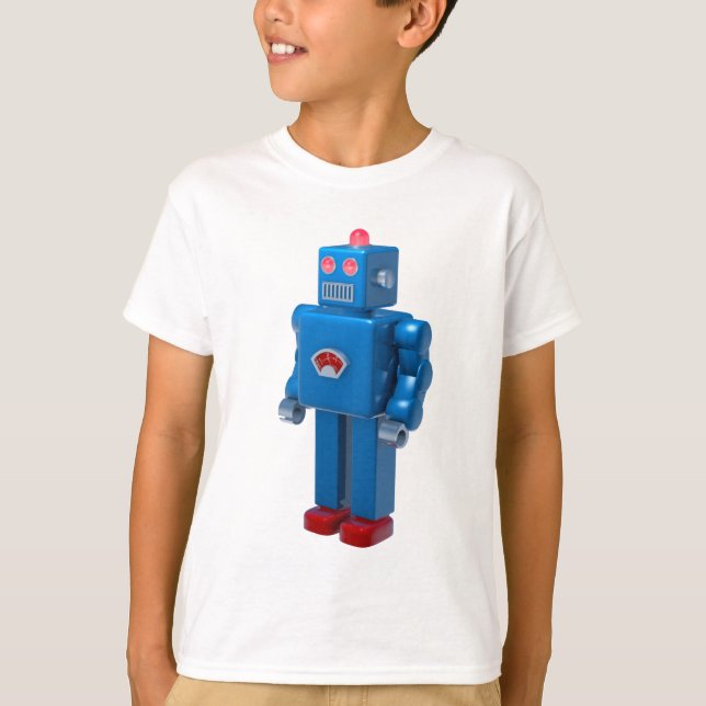 Blue Robot T Shirt (Framsida)