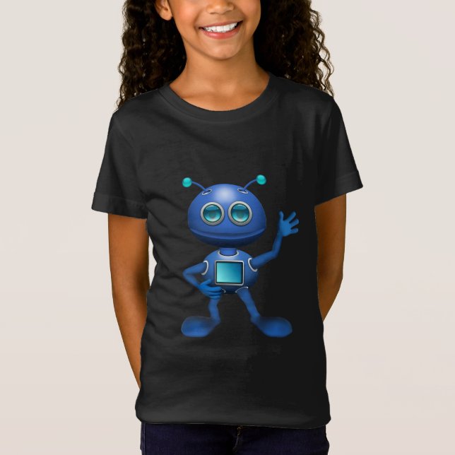 Blue Robot T Shirt (Framsida)